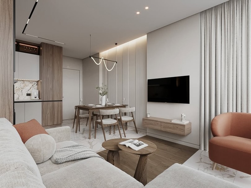 Modern Apartment Interior – 35 m²